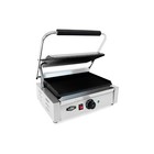 Kws Pm-17 Electric Commercial 1700w Panini Grill With Grooved Plate 13 5 x 9 25 