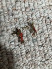 Vintage Mr  Reddy Kilowatt Atom Electric Red Enamel Stick Pin And Earrings