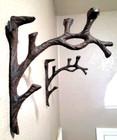 Lot 2 Tree Branch Sculpture Cast Iron Shelf Brackets Wall Mount Hardware Braces