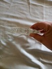 Vintage Clear Glass Flower Frog 16 Holes  Large 5  Diameter