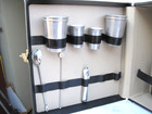 Vintage Bar-in-a-box Travel Liquor Portable Bar Set Combo Lock 3 Bottle Case