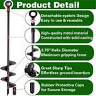 Ground Anchors Heavy Duty  Swing Set Anchor Kit 18 Inch 4 Pack Screw In Black 