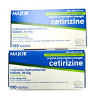 Major Cetirizine 10mg All Day Allergy - 100 Tabs   2 Pack   -- New Look 