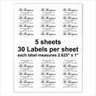 Clear Return Address Labels - Frosted Matte - 150 Custom Printed Labels - Script