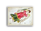 Virgo Constellation Map Star Chart Art Horoscope Vinta