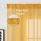 2 Panels Solid Color Sheer Window Curtains Elegant Window Voile Fall Panels drap