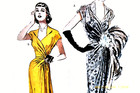 Rare Vtg Butterick 6927 Retro  51 Elegant Draped Dress Pattern Sz 20-24  B42-46