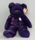 1998 Ty Original Beanie Buddy Princess Diana 14  Plush Stuffed Toy Bear Purple 
