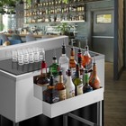 Open Box - 22  Double Tier Speed Rail - Stainless Steel Liquor Bottle Bar Rack