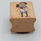 All Night Media Heartful Of Hearts Girl Rubber Stamp Wooden Stamp 378e