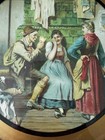 Vintage Victorian Lithograph Glass Chimney Flue Cover   Blushing Beauties