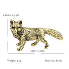 Brass Fox Figurine Small Animal Statue Table Office Home Decoration Toy Gifts