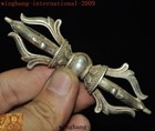 4 tibetan Buddhism Tibet Silver Vajra Dorje Phurpa Exorcism Talisman Faqi Statue