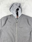 Levis Jacket Mens Medium Black Hooded Bomber Quilted Lined Wool Blend Utility