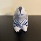 Cobalt Blue And White Porcelain Floral Bunny Rabbit Bank Made In Thailand 4x6   