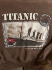 Vtg 90s Titanic Spellout Logo Sweatshirt Made In Usa Brown Rare Large Ripleys