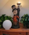 Extremely Rare Vintage 1970 s W c  Fields Chalk plaster Table Lamp