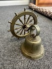 Vintage Metal Bell Nautical Ship Boat Sailor Wheel Chime 4  Dinner Bell