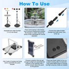 3tier Solar Bird Bath Fountain Solar Powered Water Pump   Light Pump Garden Pump