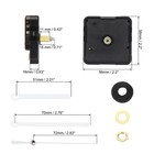 2set Quartz Clock Movement 0 7  Movement Shaft For 7-8mm Clock Dial Thick White