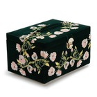Zoe Medium Jewelry Box- Forest Green
