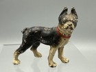 Antique Cast Iron Hubley Boston Terrier Dog Miniature Bulldog 3-inch