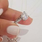 2ct Round Cut Lab Created Diamond Women s Engagement Ring 14k White Gold Finish