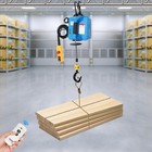 110v Portable Electric Hoist Winch Engine Crane Lifting Ww  2 Remotes 1100lbs