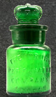 Antique Crown Perfumery Co London Original Green Glass Perfume Bottle Stopper