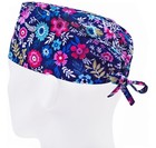 Scrub Caps Men  Surgical Cap  Scrub Hats  Nurse Hat  Floral Blue