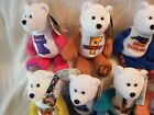     lot 14 Limited Treasures State Coin  qtr  Stuffed Plush Coin Bear  St135 3pt8