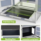 Outdoor 80   Wooden Chicken Coop 2-tire Hen House Poultry Pet Hutch Nest Box