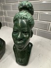 African Verdite Stone Busts  Zimbabwe  1960s