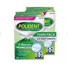 Polident 3-minute Triple-mint Antibacterial Denture Cleanser  Effervescent Table
