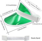 Yuanhe Clear Sun Visor Plastic Casino Dealer Poker Visors One Size  Green