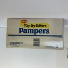 New Vintage 1981 Pampers Overnight Stay-dry Gathers 8 Disposable Diapers  read
