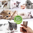 10pcs Natural Silvervine Cat Chew Sticks Catnip Toy Teeth Cleaning Treats