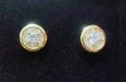 Women s Round Stud Earrings 14k Yellow Gold Plated 1 55ct Lab Grown Diamond
