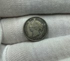 1881-h Canada 5 Cents   Silver Coin   Canadian World Coin Beautiful Toning K322