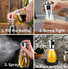 1 Pc Glass Olive Oil Sprayer 200ml Cooking Oil Spray Bottle For Frying Bbq