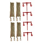 4 Pack 5 16 -3 8  Chain And Binder Kit Ratchet Load Binder W  4x 20ft Chains New