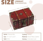 Wooden Treasure Chest Storage Box With Lock  Antique Vintage Small Storage Box F