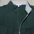 Peter Millar Mens M Medium Pullover Crown Comfort Deep Verdant 1 4 Zip Polo
