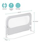 Nutikas Baby Bed Rail Guard For Toddlers - 47  Toddler Bed Side Rail - Gray