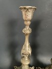 Antique Norblin   Co   Art Nouveau Judaica Silverplate Shabbat Candlesticks  169