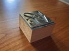 Letterpress Love Block Metal On Wood