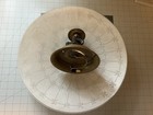 Vintage Mid Century Ceiling Light Fixture Starburst Pattern Glass Shade Antique