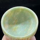 China Antique Natural Old Jade Stone Carving Small Bowl Teacup Wine Cup Collect