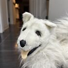 Vintage Russ Berrie Yomiko Large Fluffy White Puppy Dog Stuffed Animal