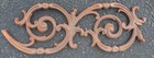 Vintage Decorative Cast Iron Scroll Curved Pediment Crest Panel 20  X 7 
